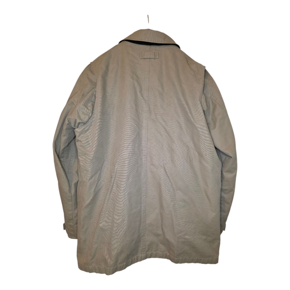 EDDIE BAUER Barn Coat Chore Jacket Canvas Tan Flannel‎ Lined - Size XL Tall - Picture 2 of 9